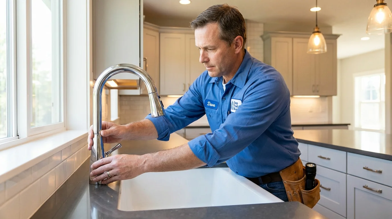 Kitchen faucet installation by Johns Plumbing LLC in El Paso